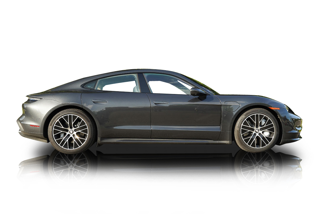 An incredible side shot photo of aPorsche Taycan that you should buy.