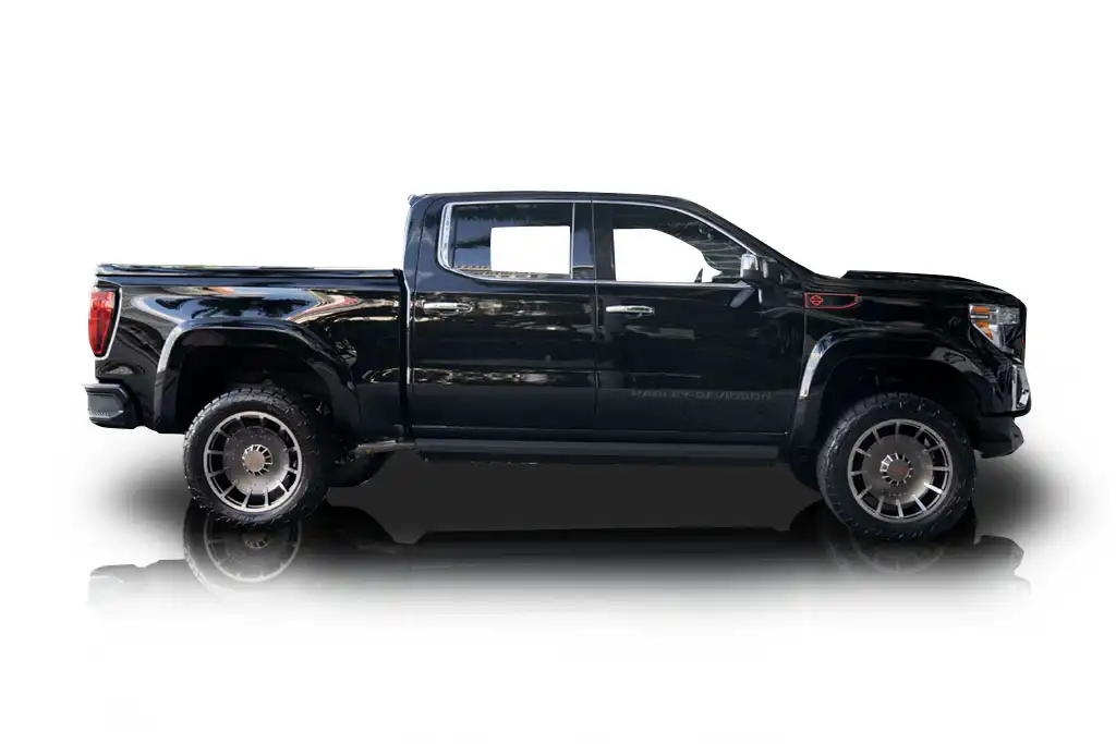 An incredible side shot photo of aGMC Sierra 1500 that you should buy.