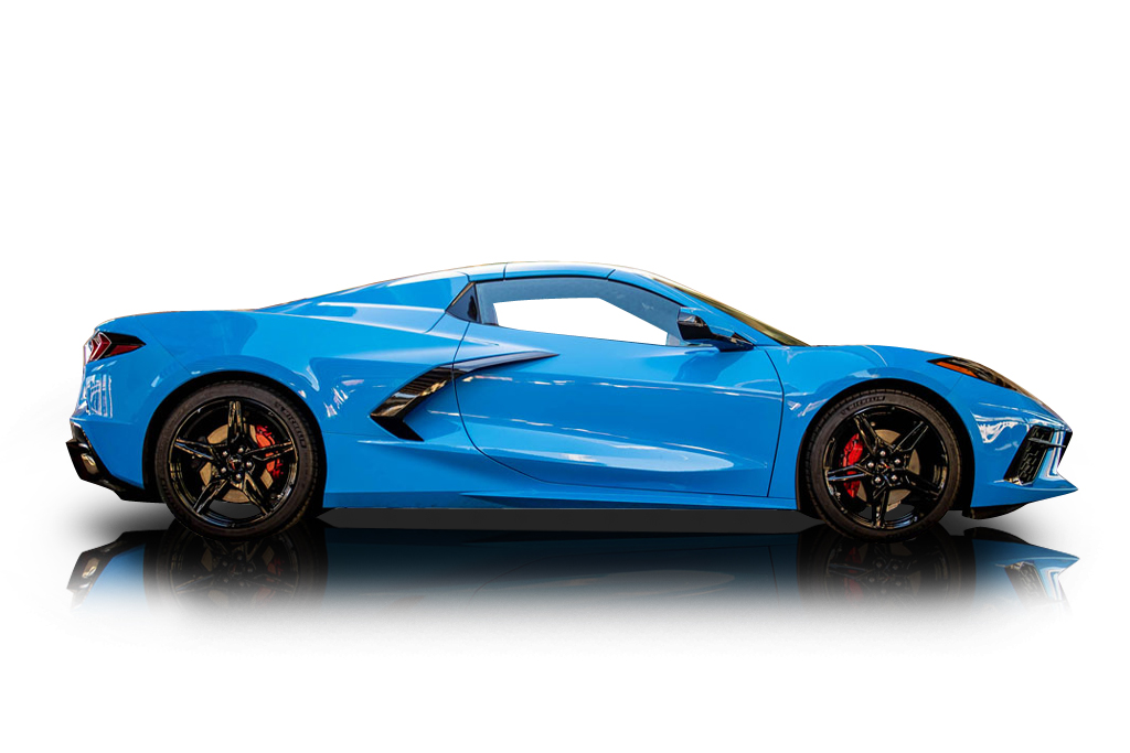 An incredible side shot photo of a Chevrolet Corvette previously listed on Exotic Car Trader