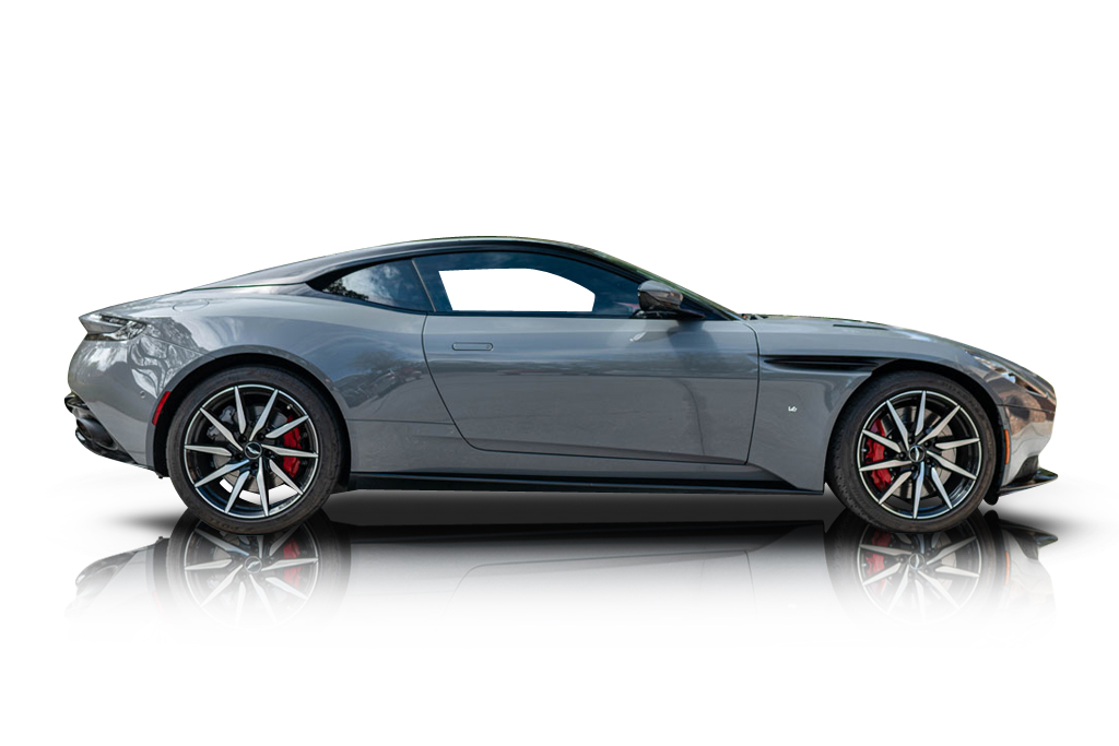 An incredible side shot photo of a Aston Martin DB11 previously listed on Exotic Car Trader