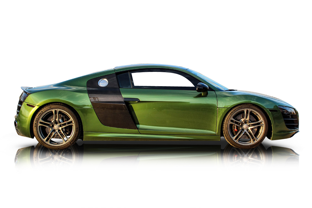 An incredible side shot photo of aAudi R8 that you should buy.