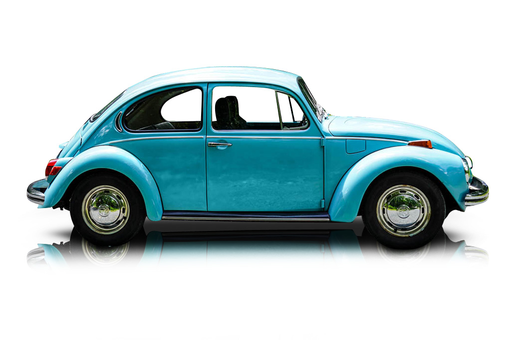 An incredible side shot photo of aVolkswagen Super Beetle that you should buy.