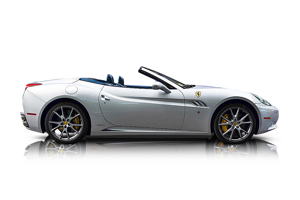 An incredible side shot photo of aFerrari California that you should buy.