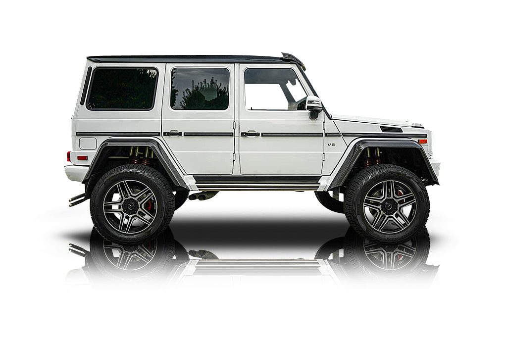 An incredible side shot photo of a Mercedes-Benz G550 4x4 Squared previously listed on Exotic Car Trader