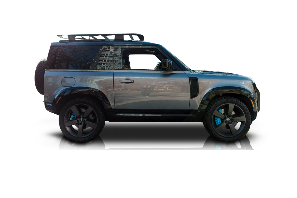An incredible side shot photo of aLand Rover Defender 90 that you should buy.