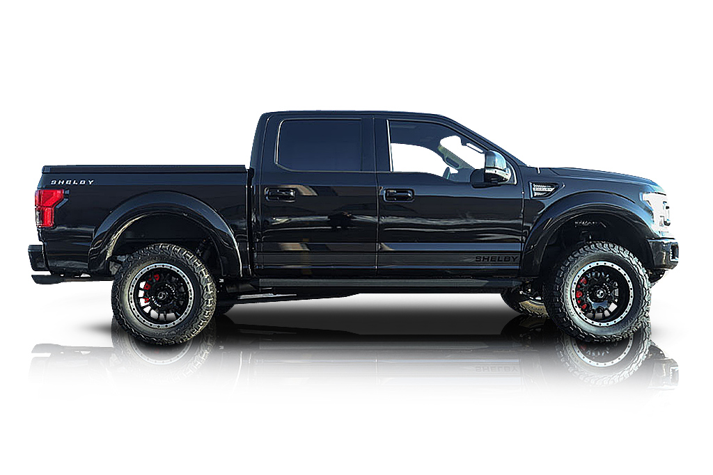An incredible side shot photo of aFord F-150 that you should buy.