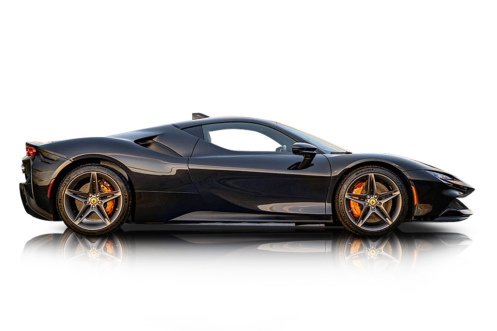 An incredible side shot photo of a Ferrari SF90 Stradale previously listed on Exotic Car Trader