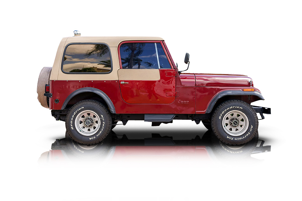 An incredible side shot photo of aJeep CJ-7 that you should buy.