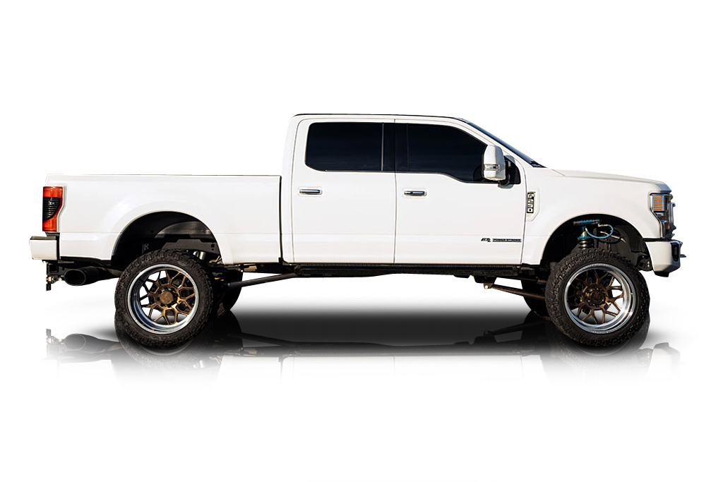 An incredible side shot photo of aFord F-250 that you should buy.