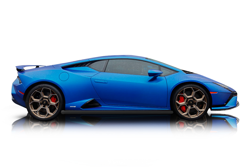 An incredible side shot photo of a Lamborghini Huracan previously listed on Exotic Car Trader