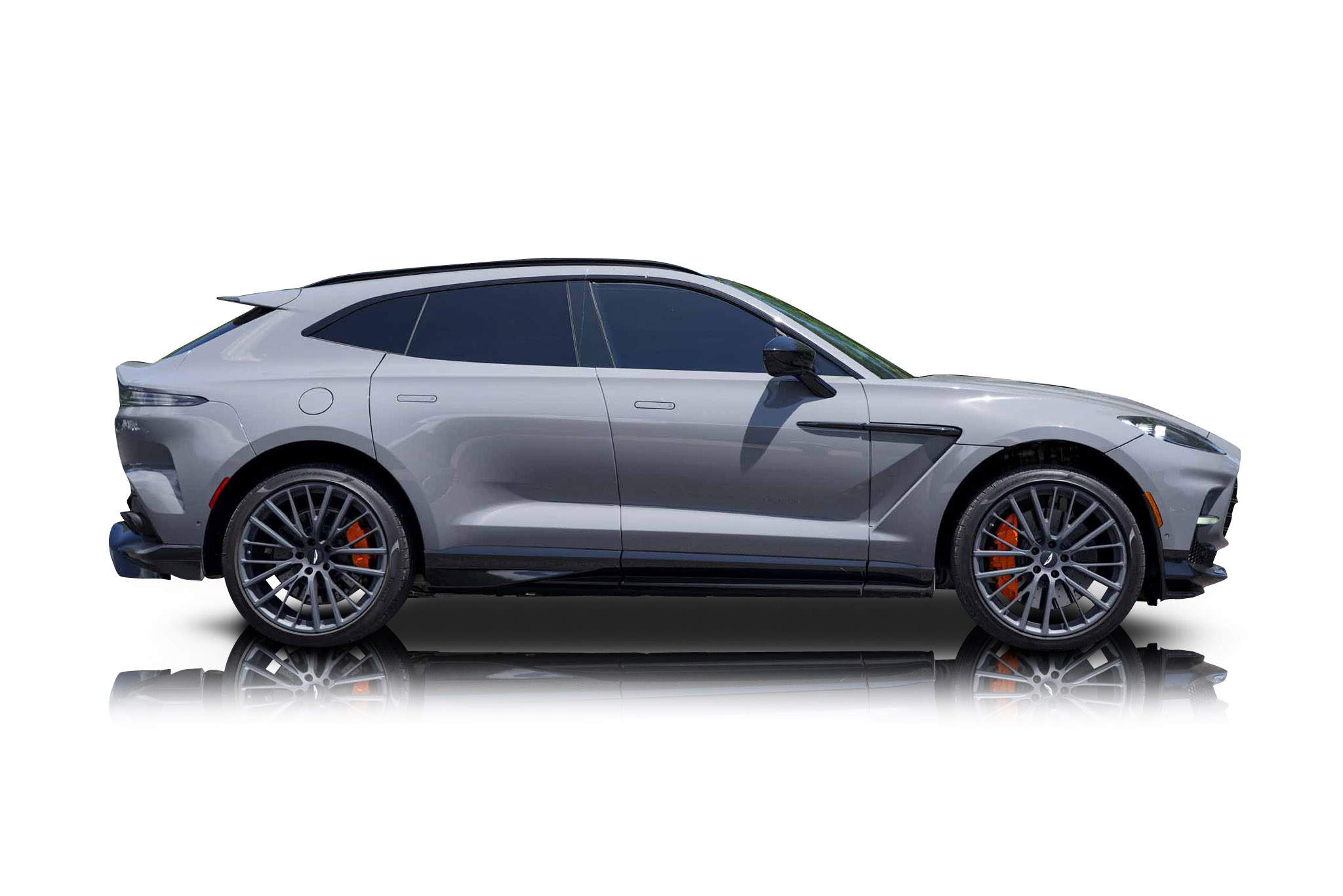 An incredible side shot photo of a Aston Martin DBX previously listed on Exotic Car Trader