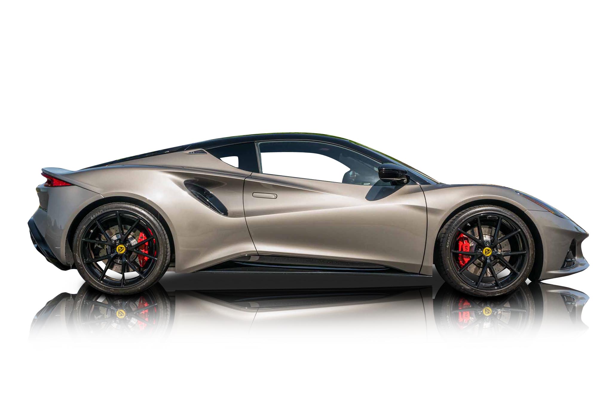 An incredible side shot photo of a Lotus Emira previously listed on Exotic Car Trader