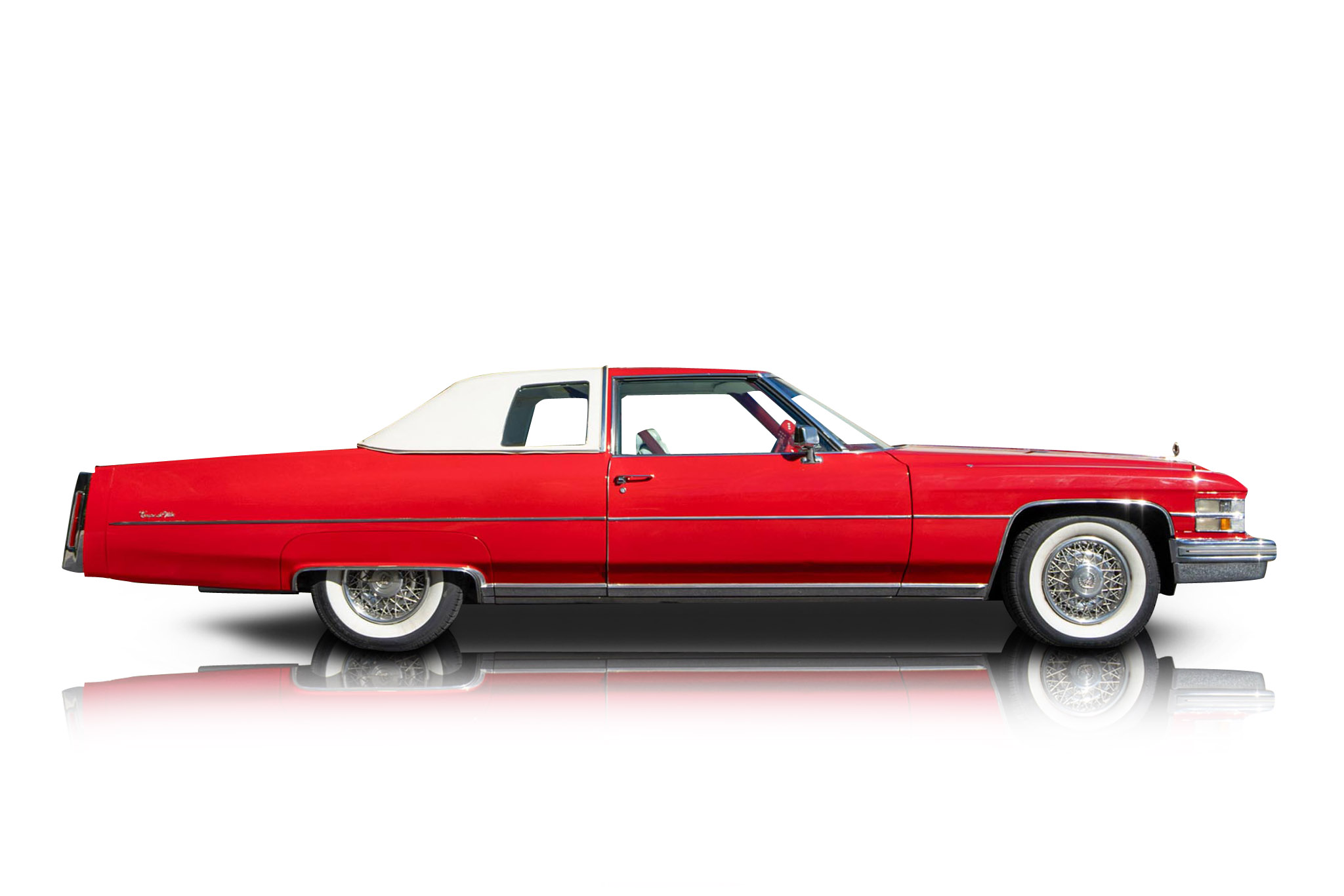 An incredible side shot photo of aCadillac DeVille that you should buy.