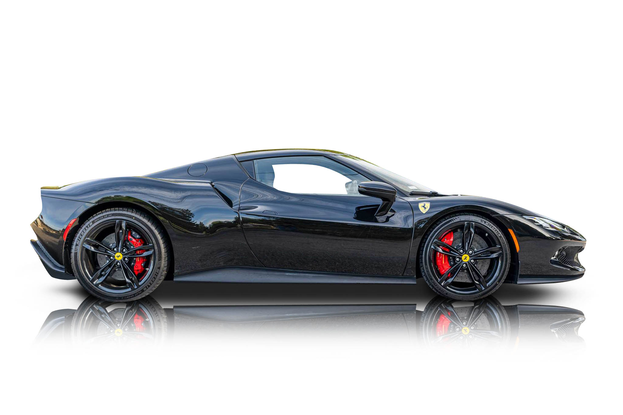 An incredible side shot photo of a Ferrari 296 GTB that you should buy.