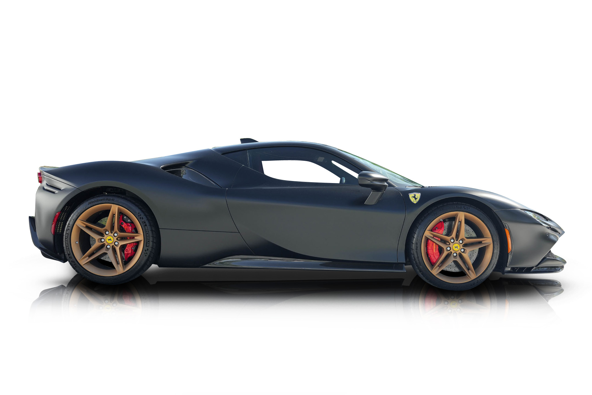 An incredible side shot photo of a Ferrari SF90 Stradale previously listed on Exotic Car Trader
