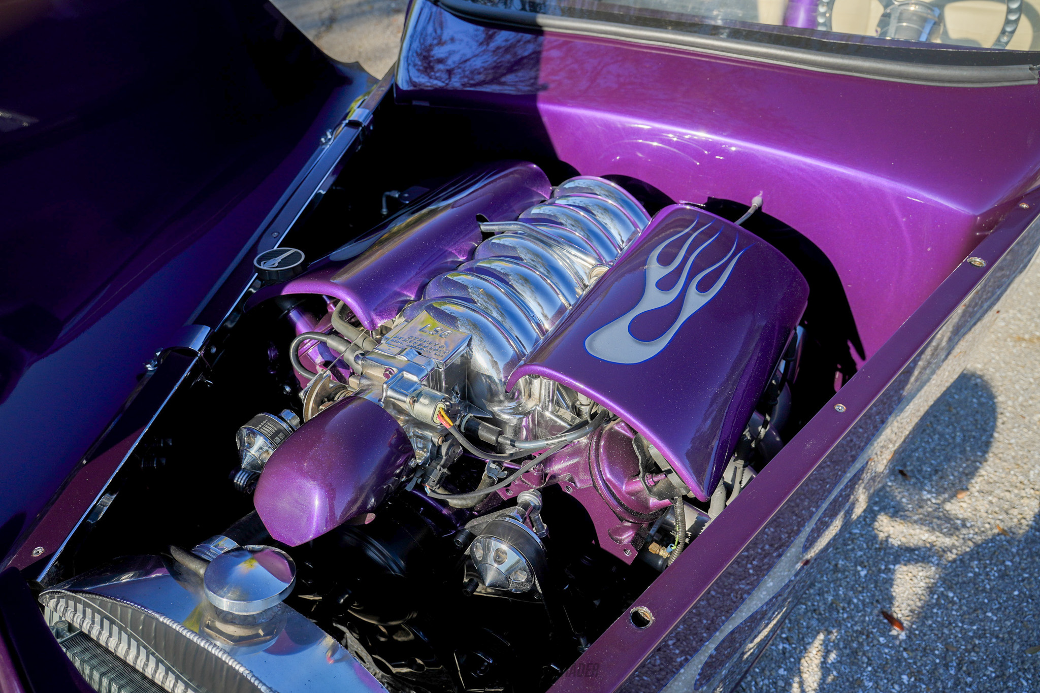1933 Ford 3-Window - Engine Photo
