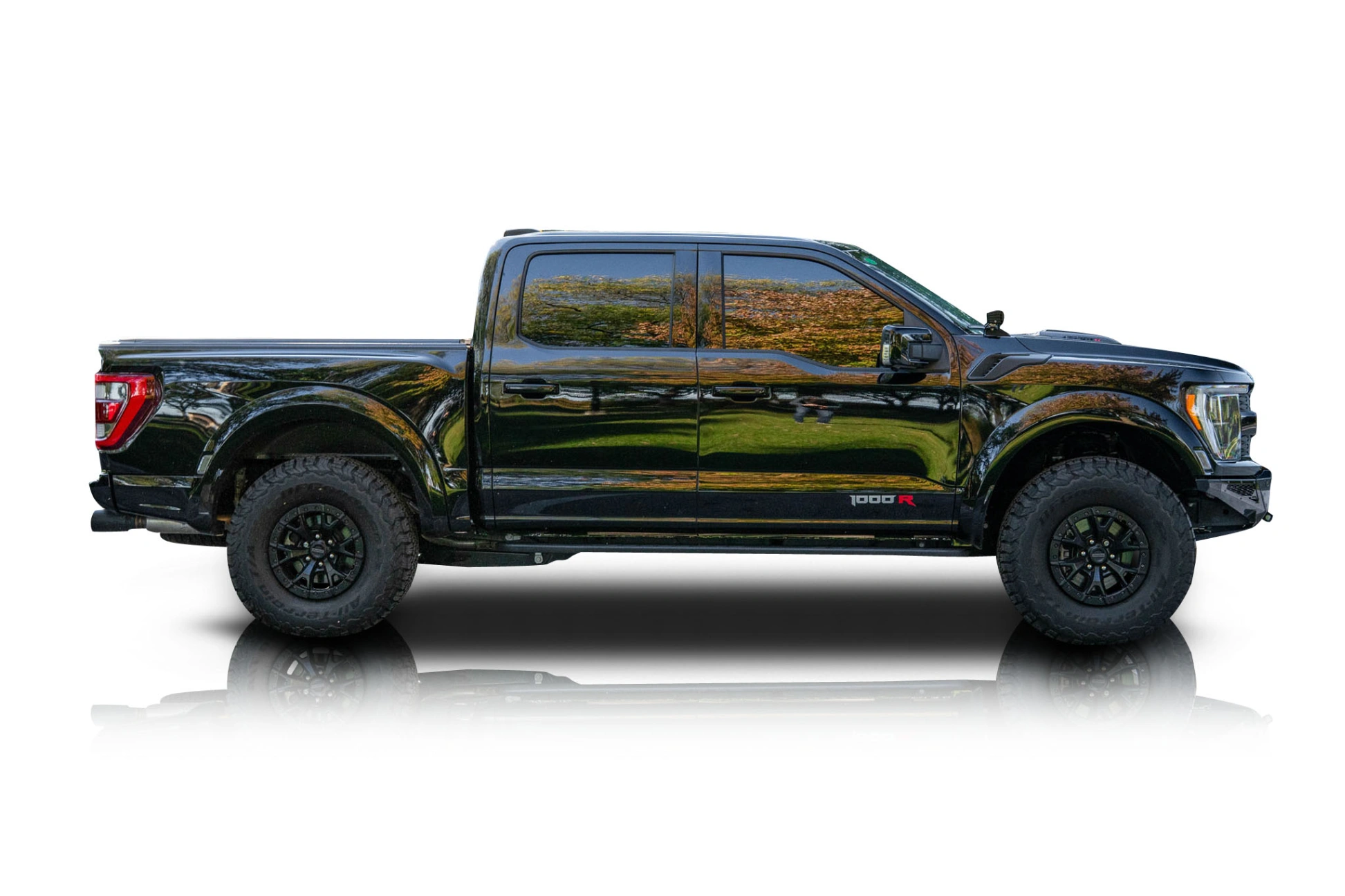 An incredible side shot photo of a Ford F-150 that you should buy.