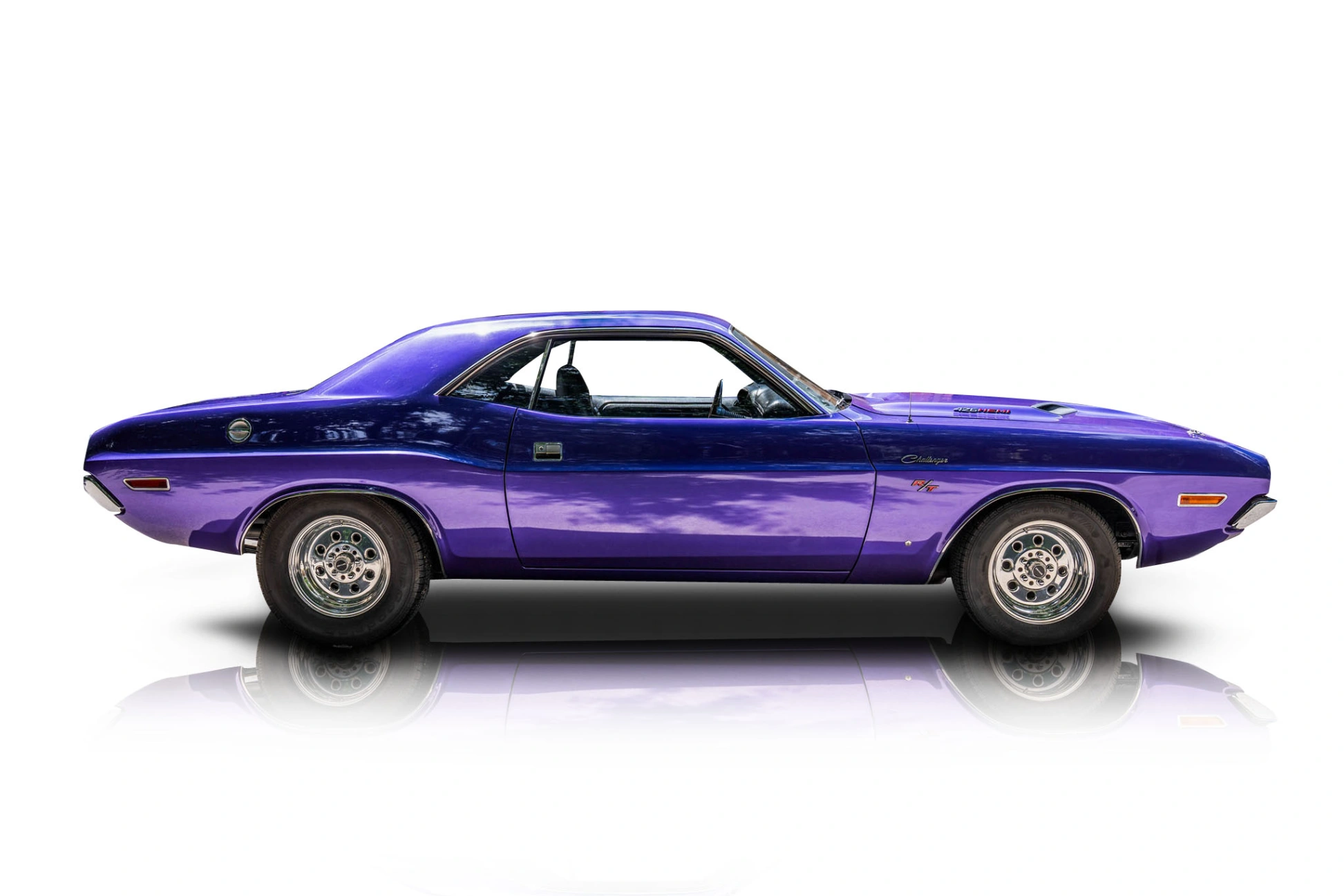 An incredible side shot photo of a Dodge Challenger that you should buy.