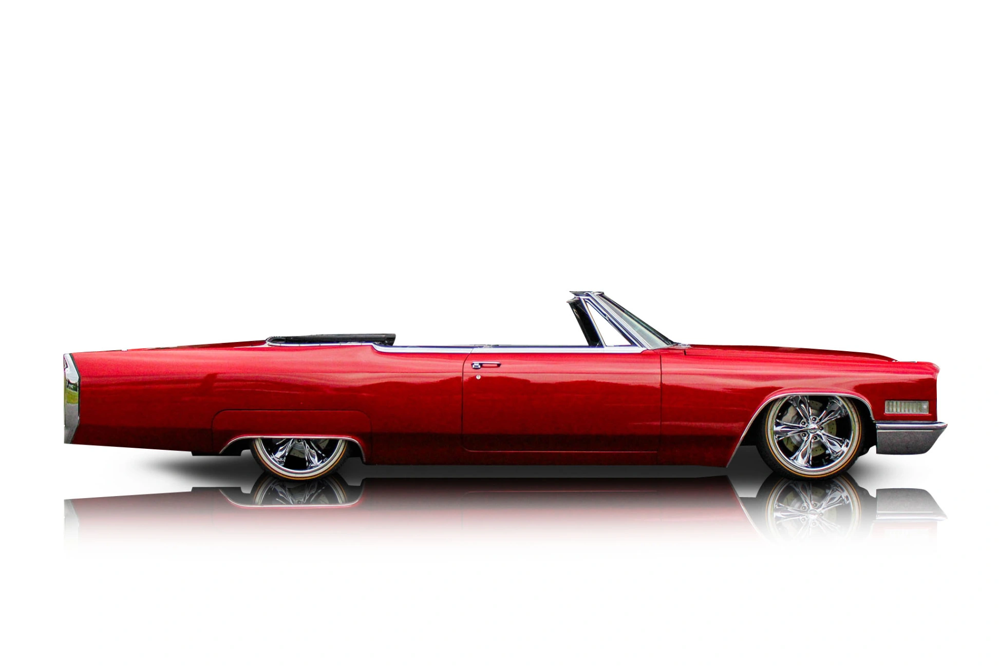An incredible side shot photo of aCadillac DeVille that you should buy.