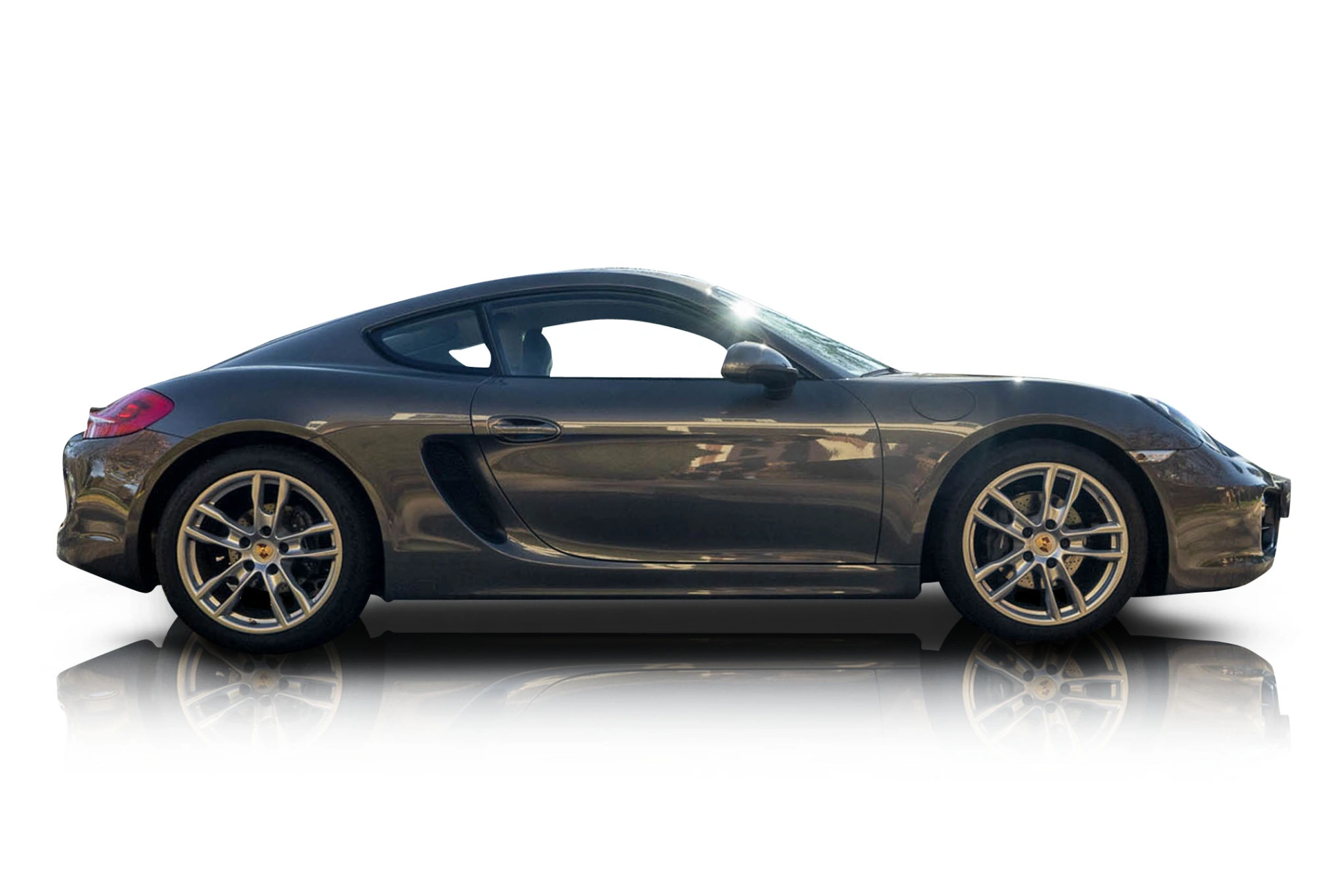 An incredible side shot photo of a Porsche Cayman that you should buy.
