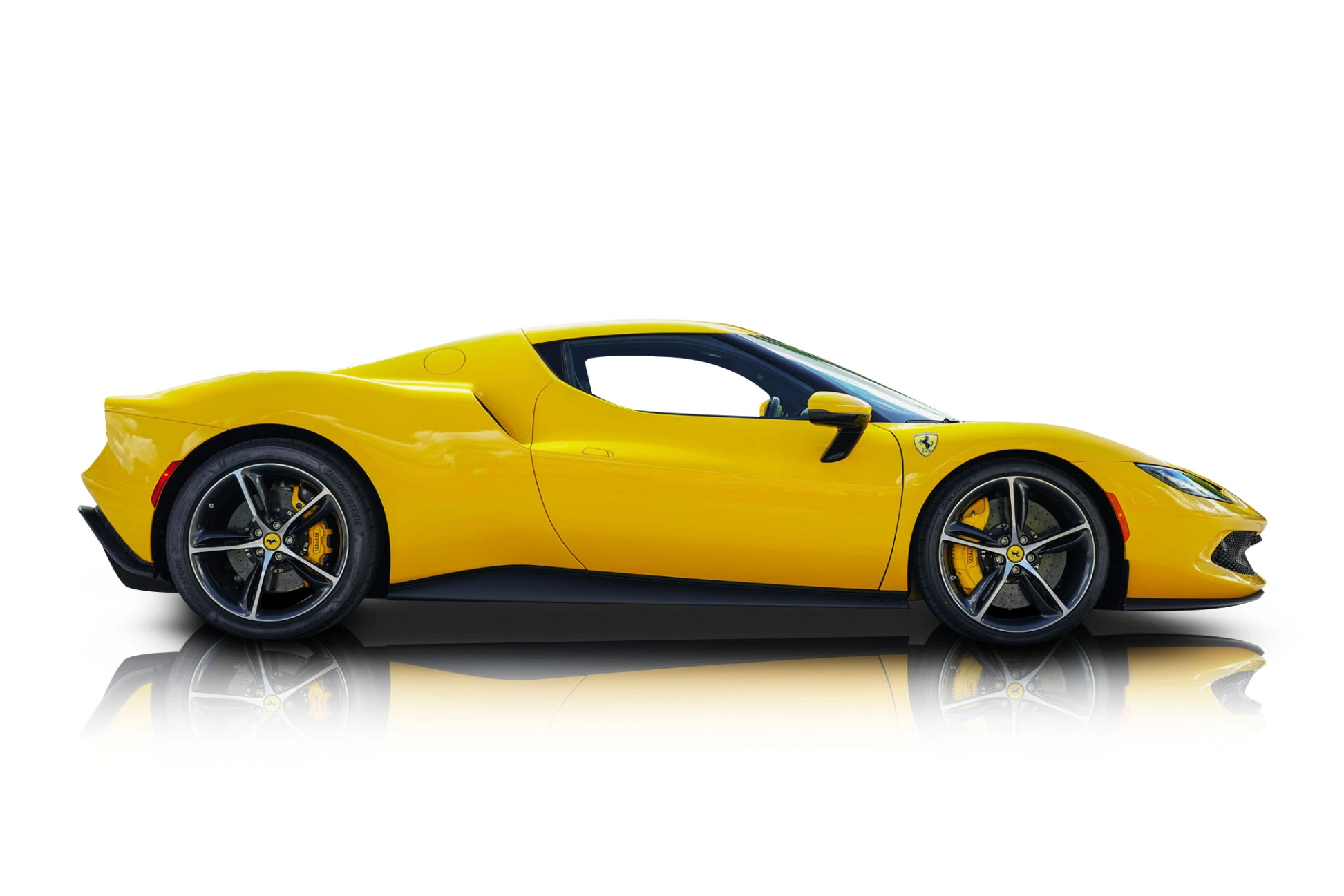 An incredible side shot photo of a Ferrari 296 GTB that you should buy.