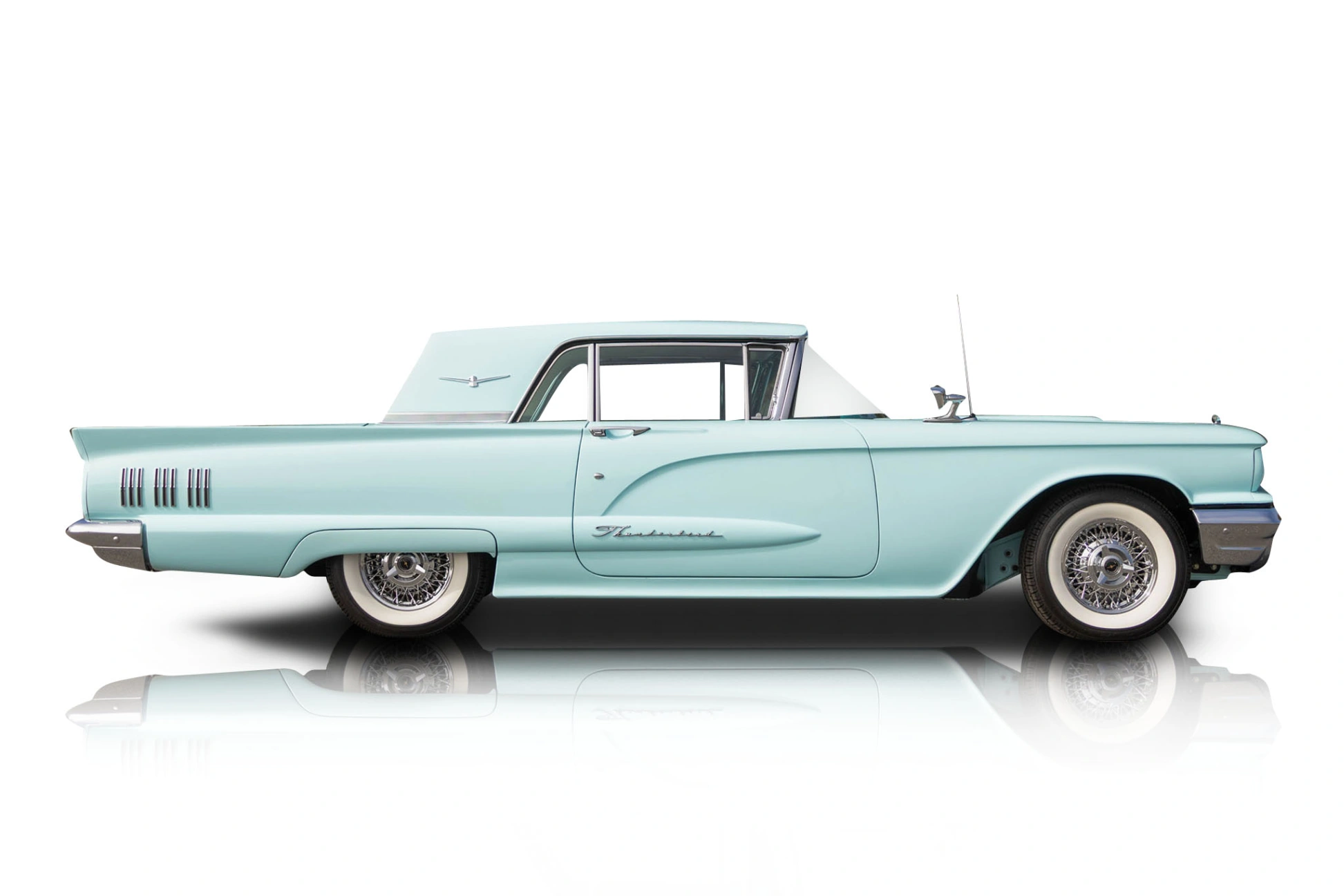 An incredible side shot photo of aFord Thunderbird that you should buy.