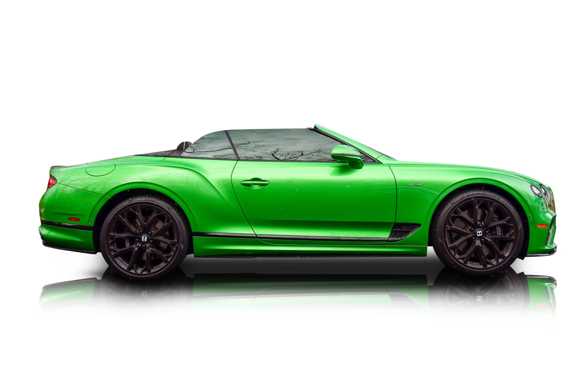 An incredible side shot photo of a Bentley Continental that you should buy.