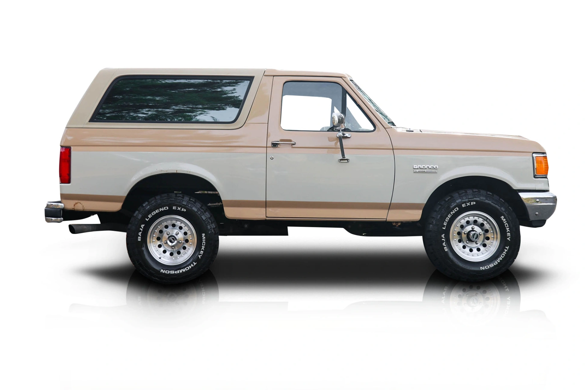An incredible side shot photo of a Ford Bronco that you should buy.