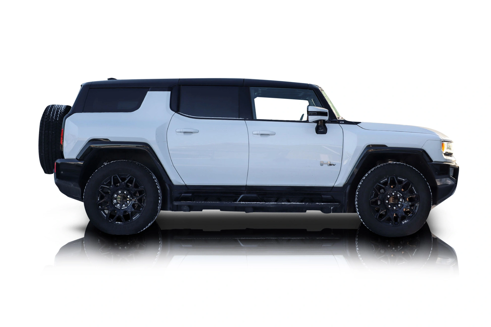 An incredible side shot photo of a GMC Hummer EV that you should buy.