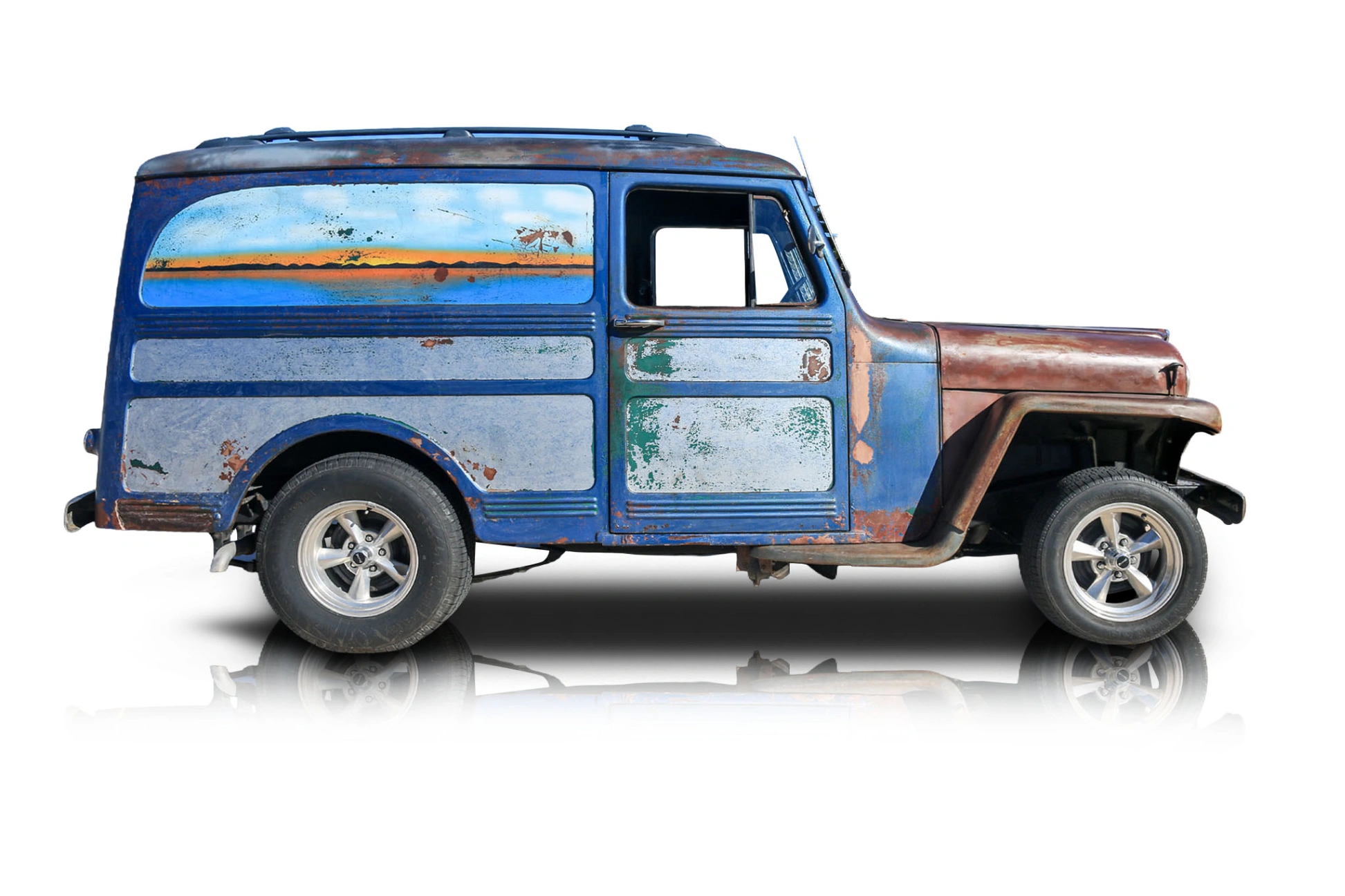 An incredible side shot photo of a Willys Station Sedan that you should buy.