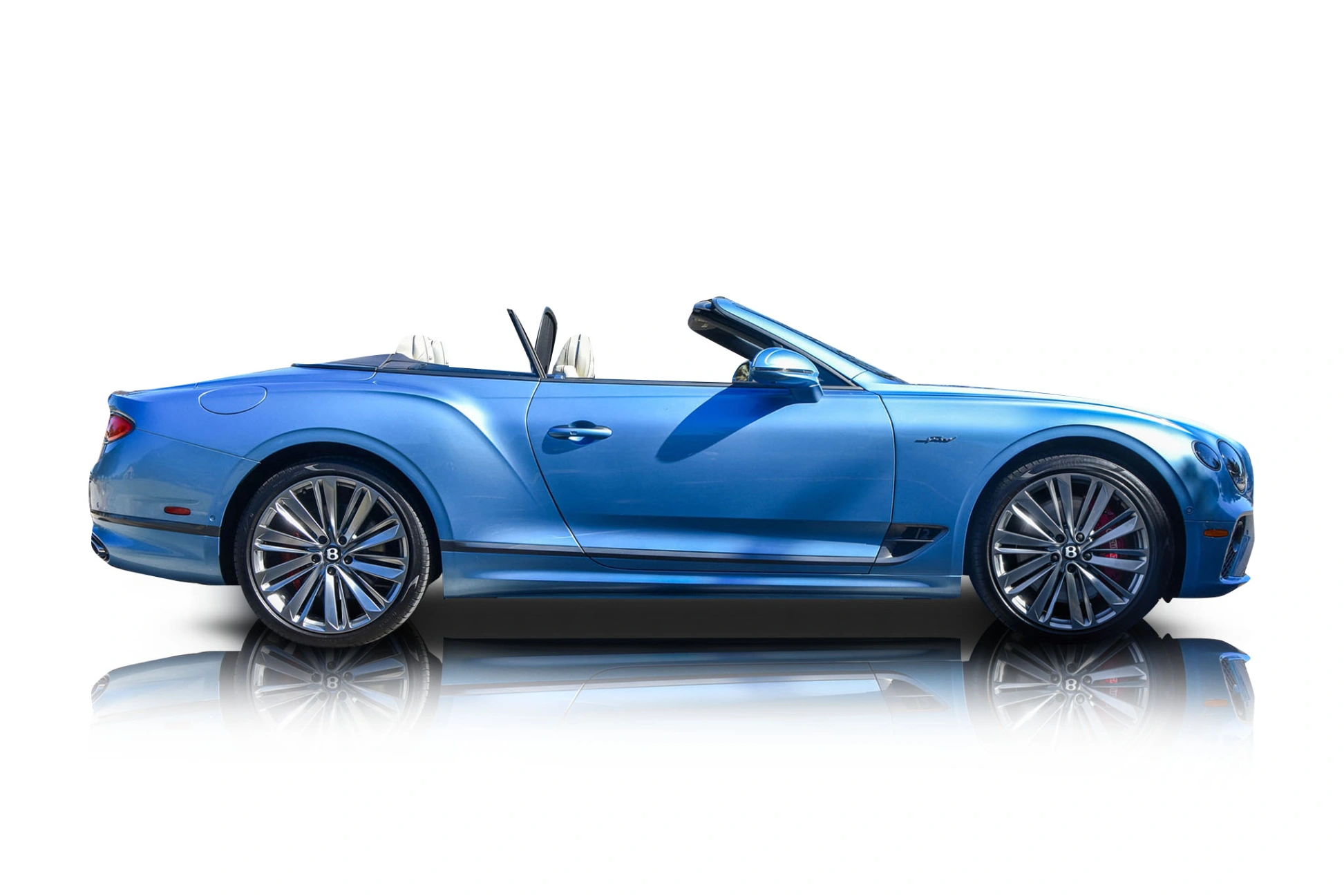 An incredible side shot photo of a Bentley Continental that you should buy.