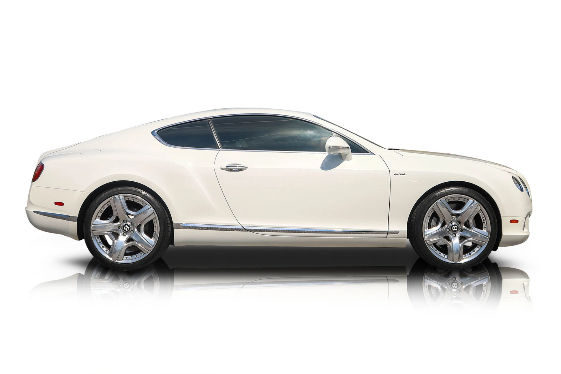 An incredible side shot photo of a Bentley Continental that you should buy.