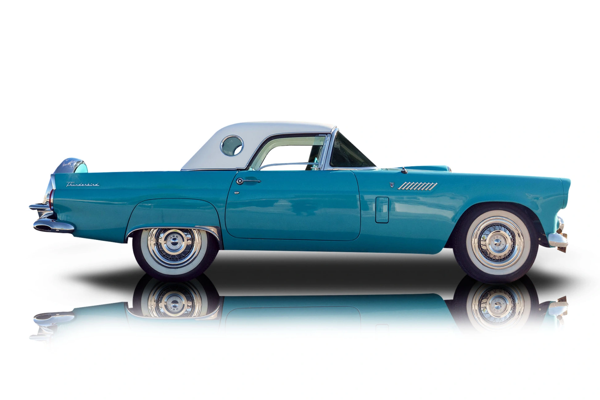 An incredible side shot photo of aFord Thunderbird that you should buy.
