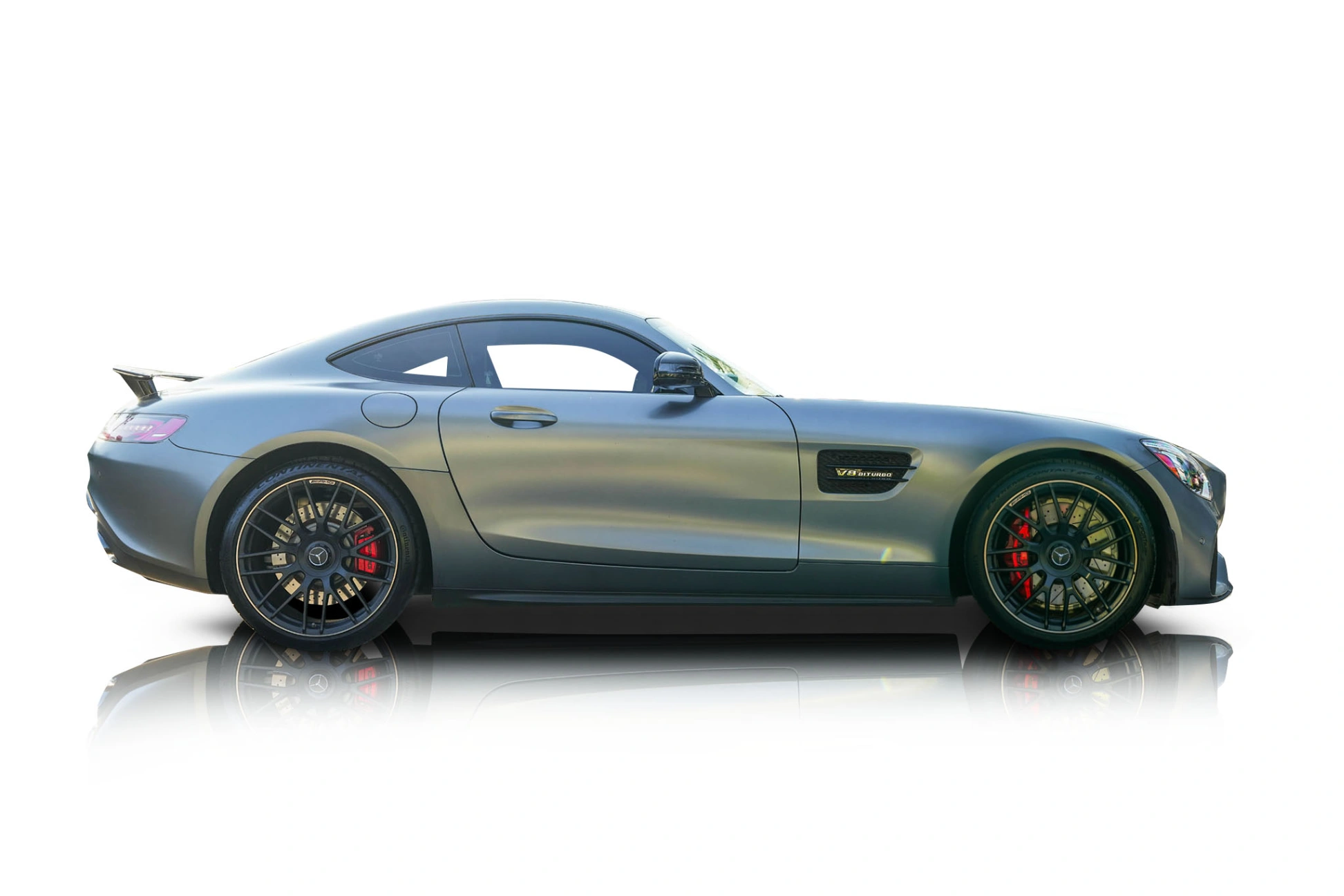 An incredible side shot photo of a Mercedes-Benz AMG GT that you should buy.