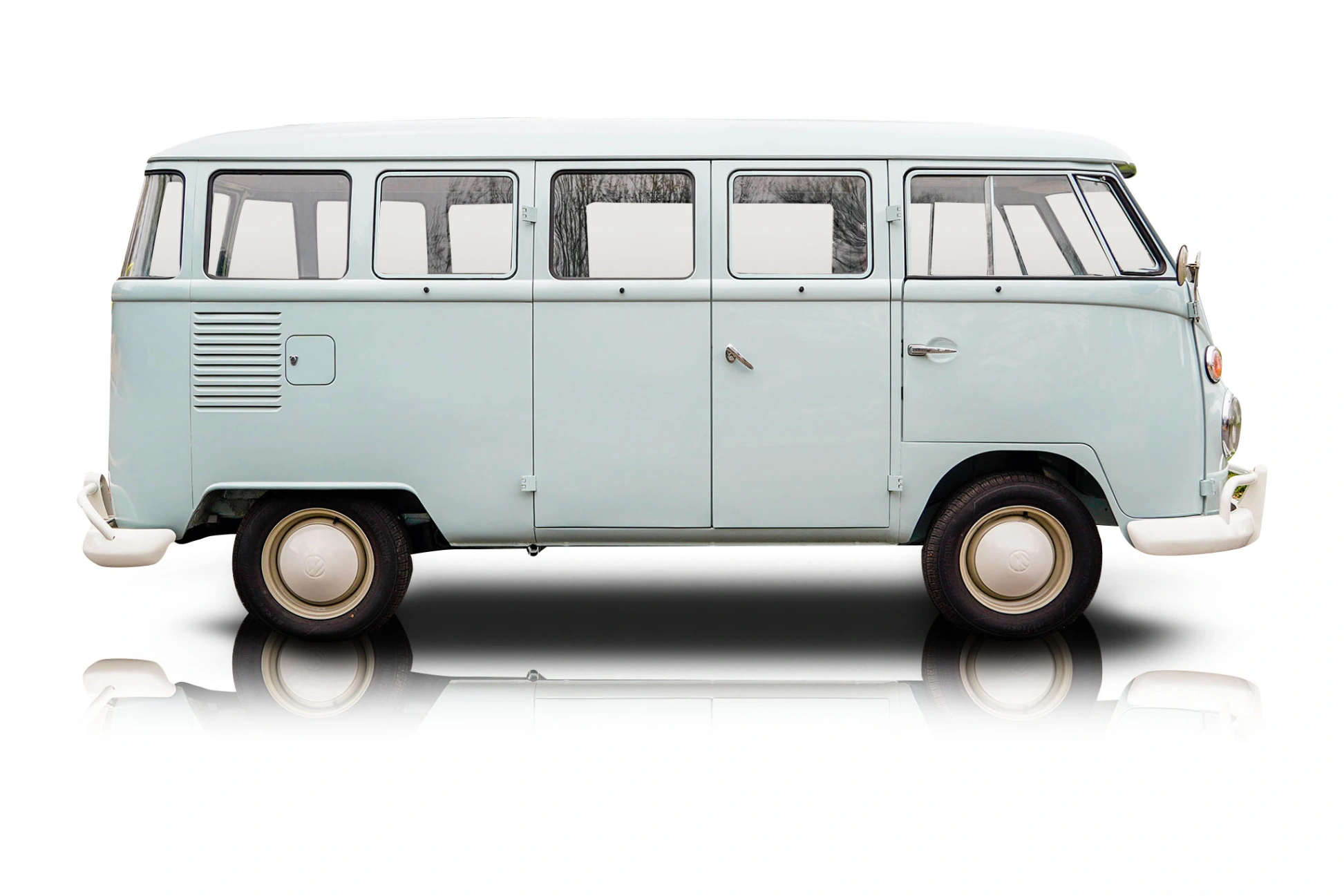 An incredible side shot photo of a Volkswagen Type 2 that you should buy.