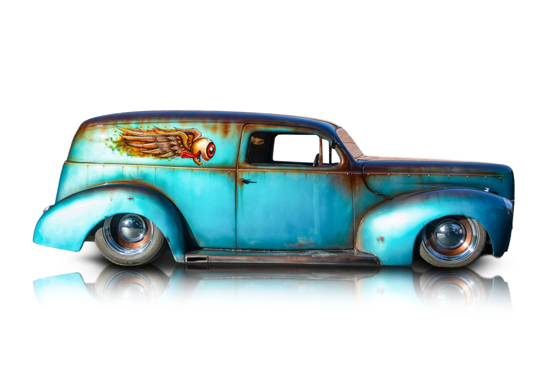 An incredible side shot photo of a Ford Deluxe that you should buy.