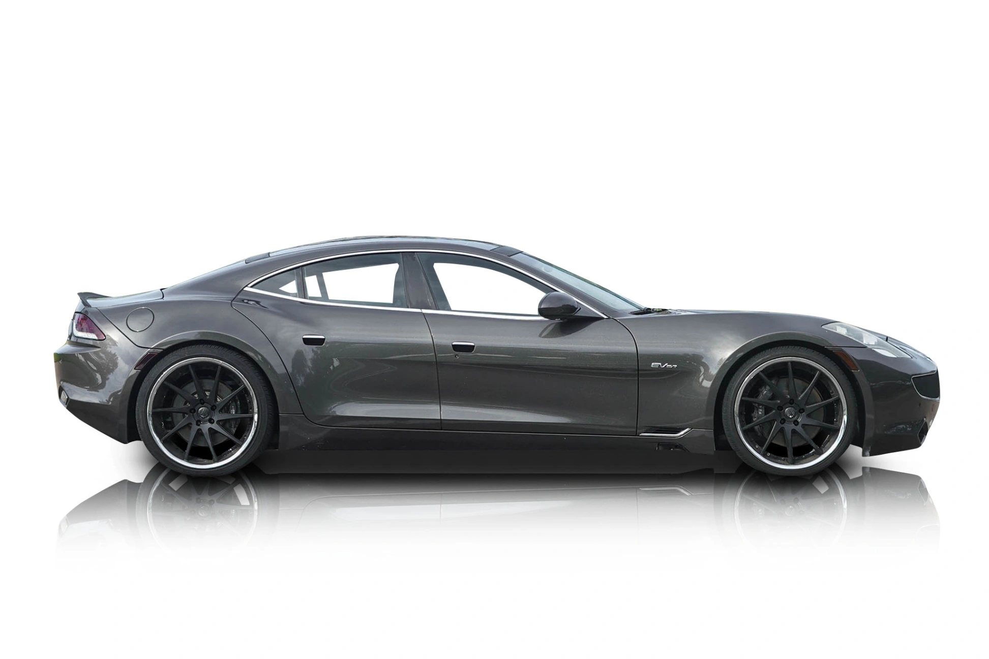 An incredible side shot photo of a Fisker Karma that you should buy.