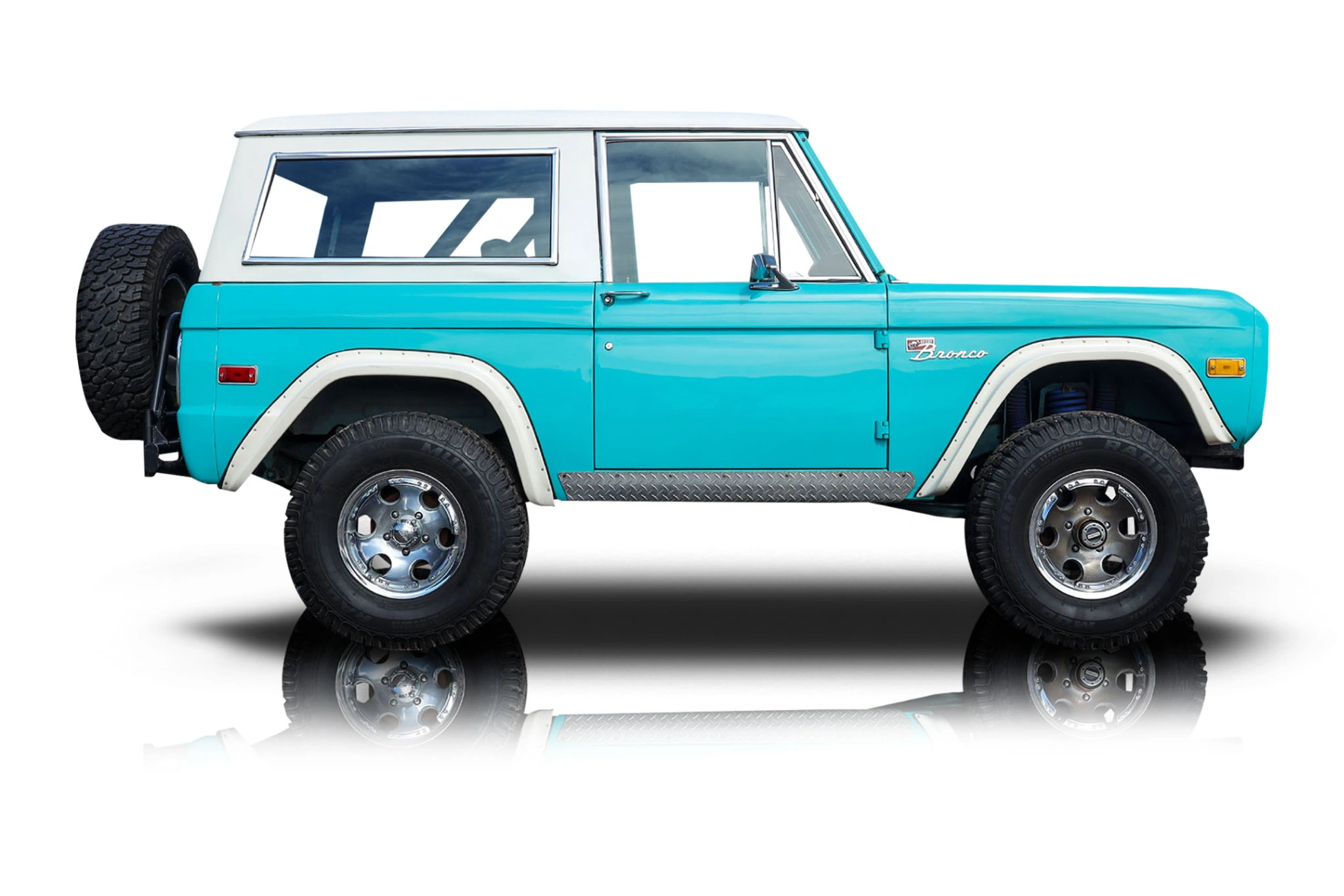 An incredible side shot photo of a Ford Bronco that you should buy.