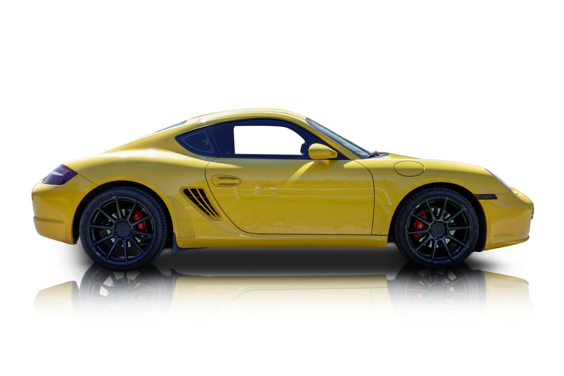 An incredible side shot photo of a Porsche Cayman that you should buy.
