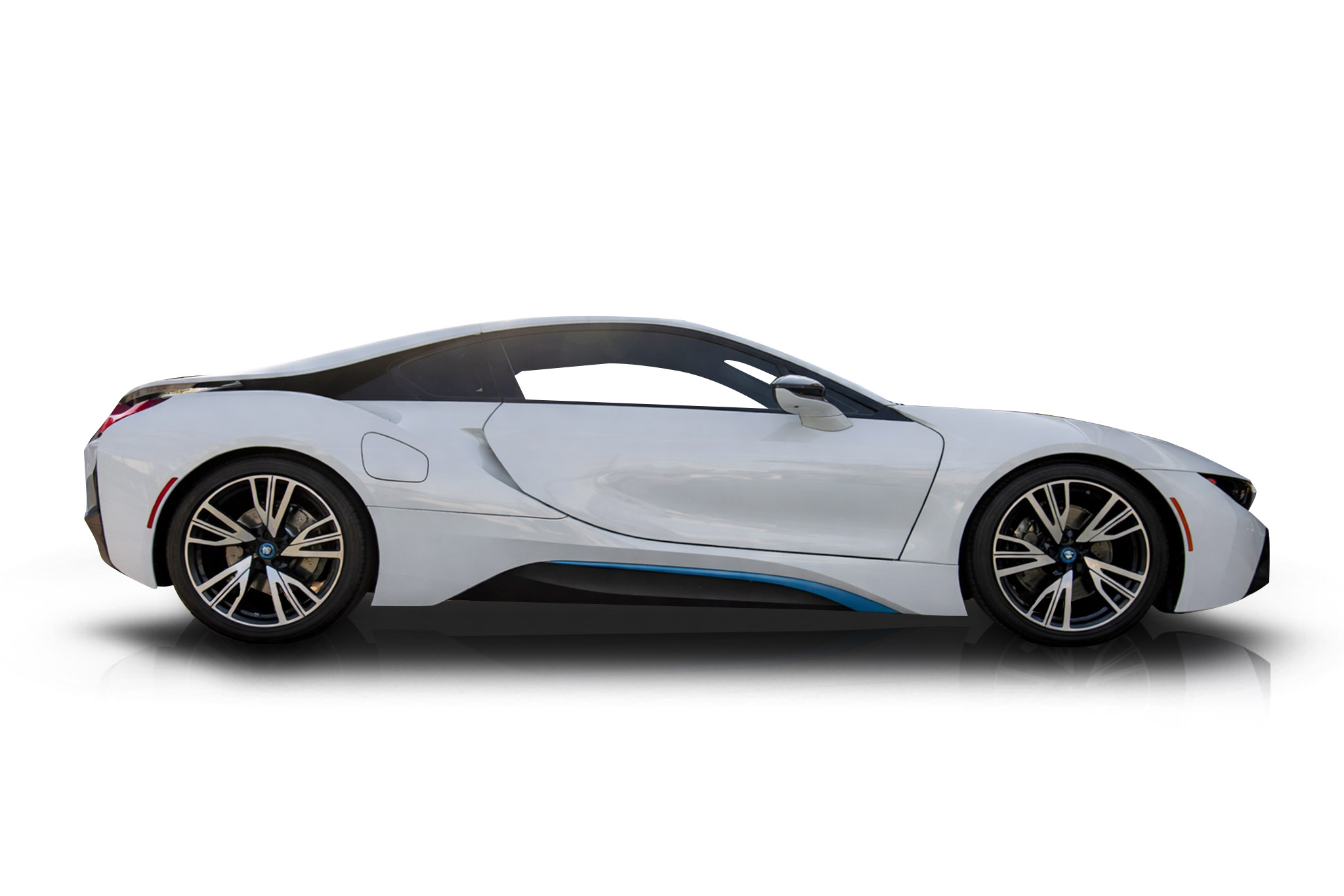 An incredible side shot photo of a BMW I8 that you should buy.