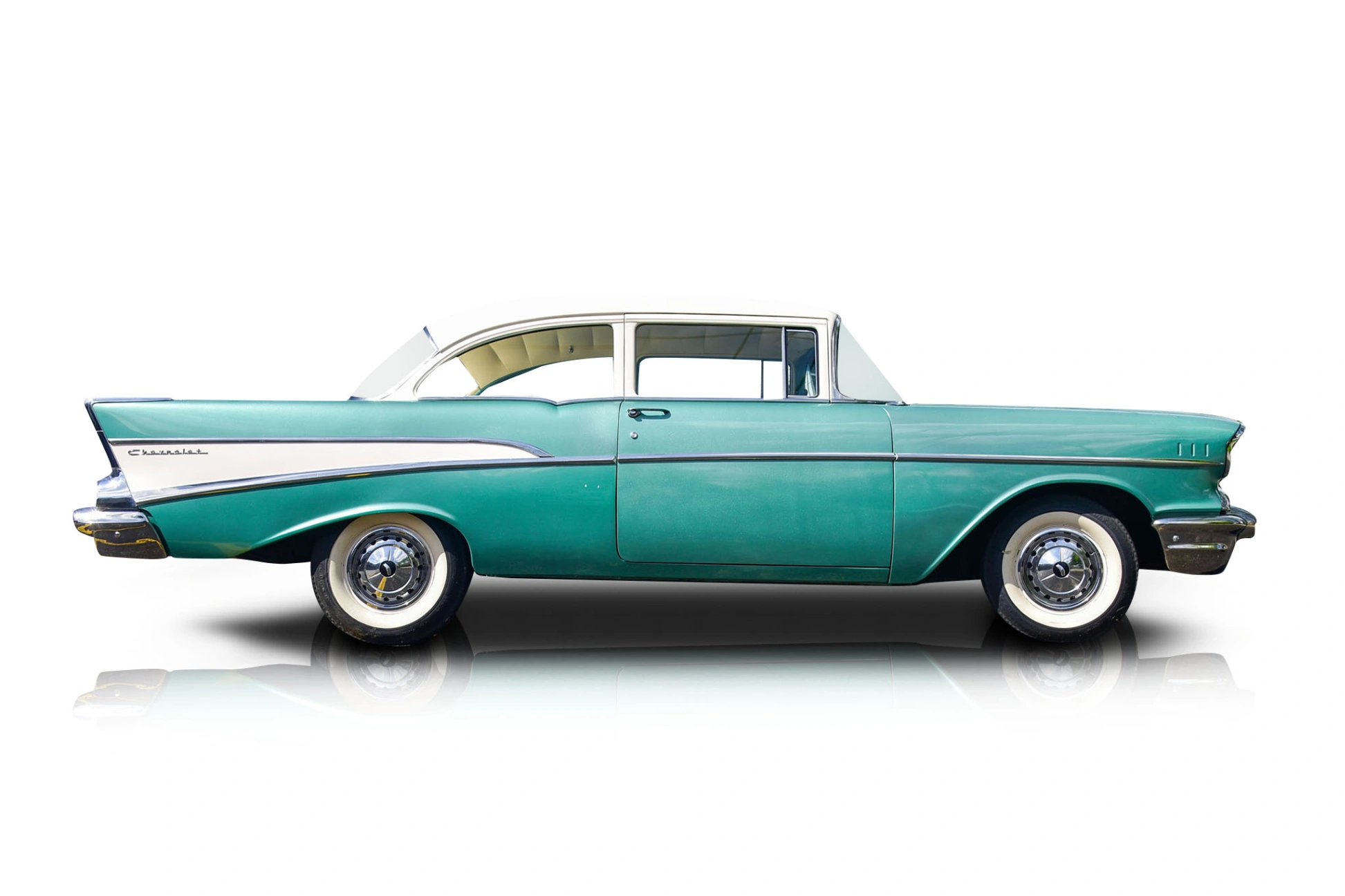 An incredible side shot photo of a Chevrolet 210 that you should buy.