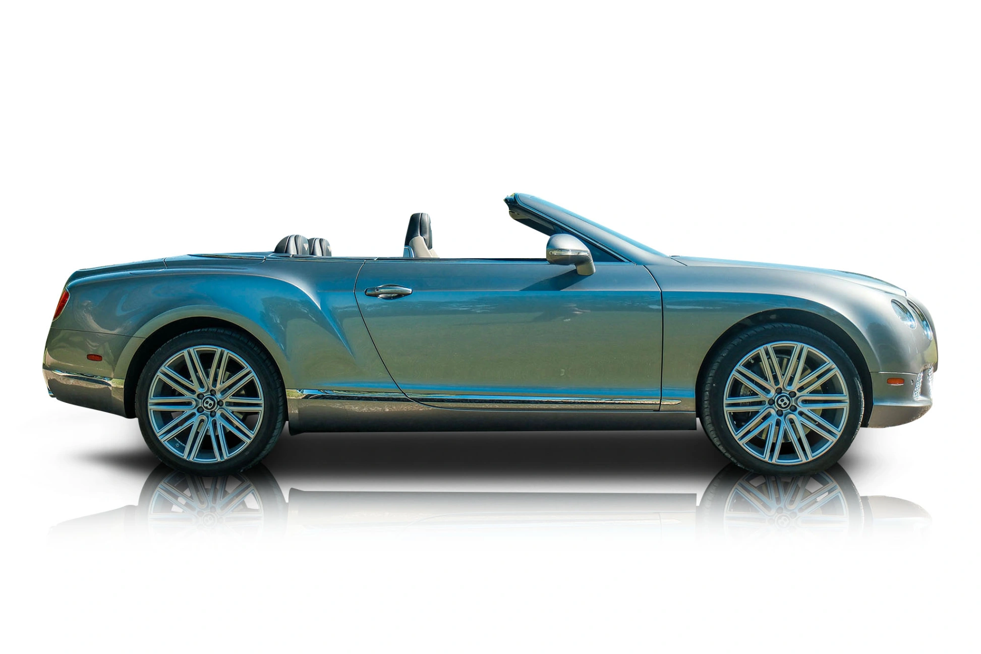 An incredible side shot photo of a Bentley Continental that you should buy.