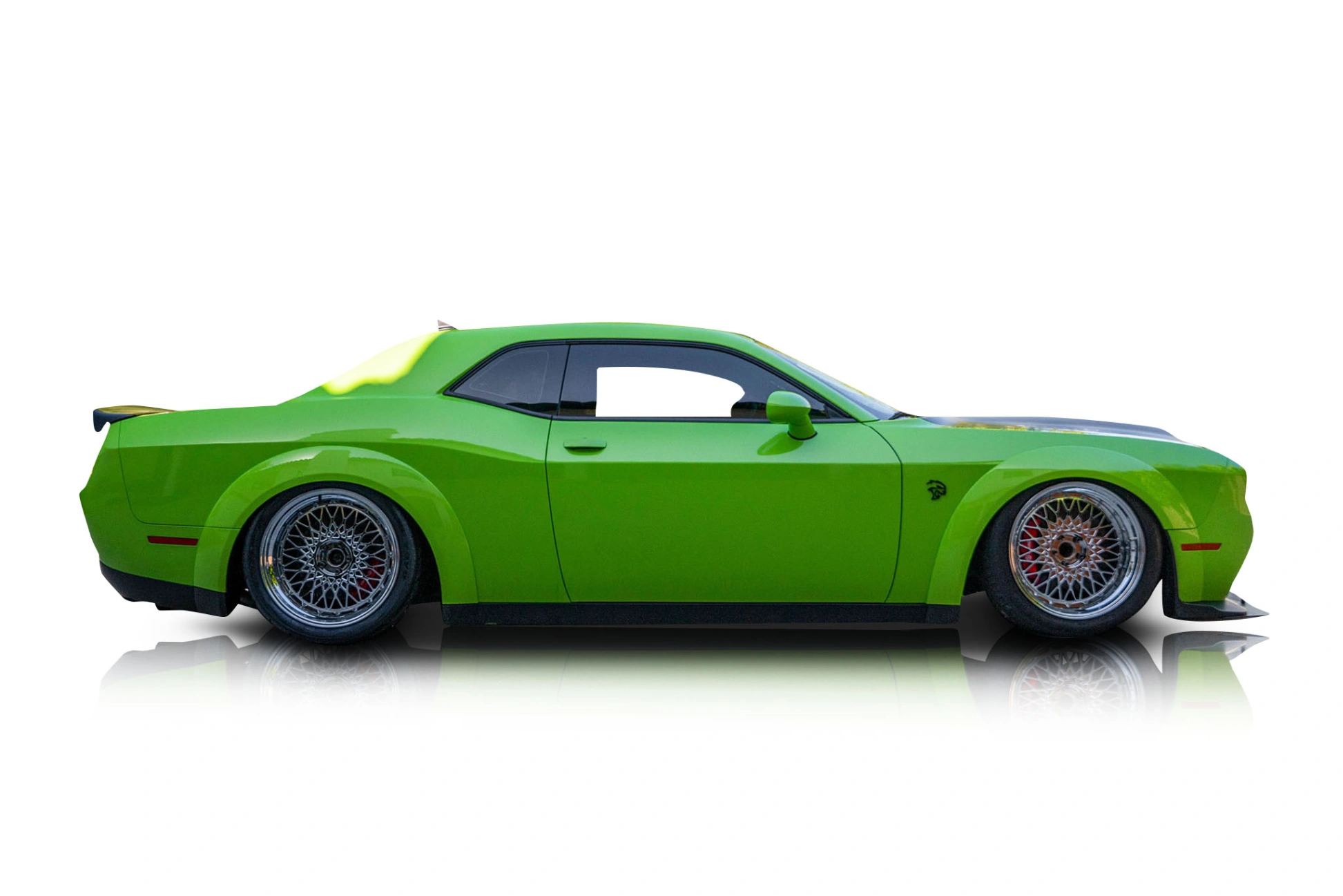An incredible side shot photo of a Dodge Challenger that you should buy.
